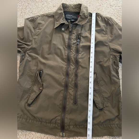 Guess Olive Green Lightweight Jacket with Relaxed Fit - Picture 13 of 15